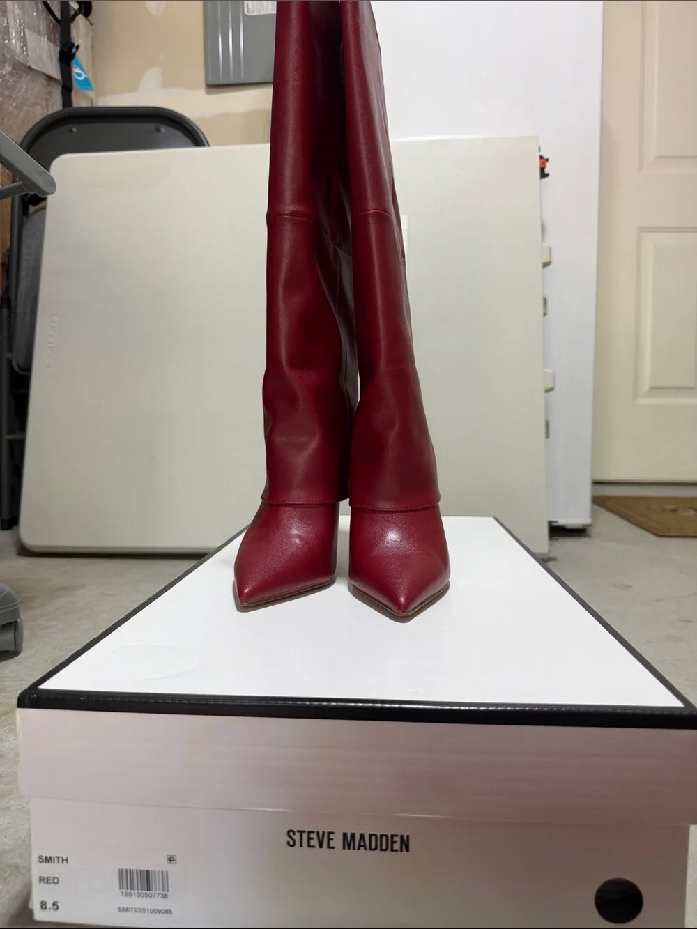 Steve Madden Burgundy Over-the-Knee Pointed Toe Boots